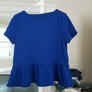 Royal Blue peplum shirt